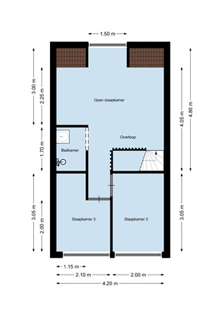 Floorplan - Rozemarijnstraat 24, 4611 MN Bergen op Zoom